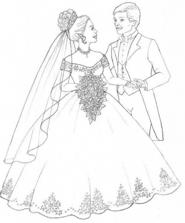 Wedding Dress Coloring Pages for Girls | Wedding coloring pages, Coloring  pages for girls, Coloring pages to print