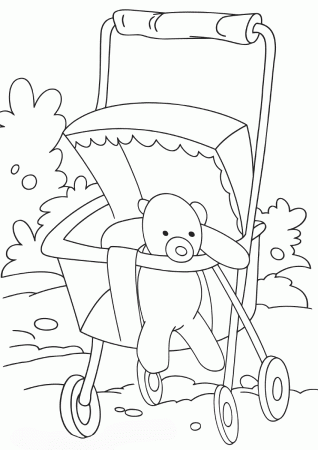 Stroller coloring pages | Coloring pages to download and print