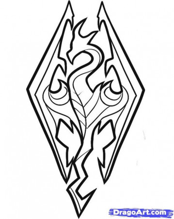 Skyrim Logo Drawing Sketch Coloring Page | Skyrim tattoo, Skyrim drawing,  Skyrim