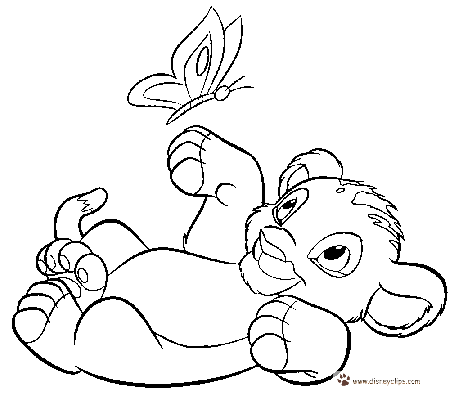 Baby Lion - Coloring Pages for Kids and for Adults