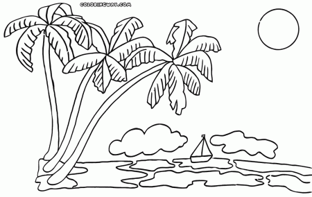Coloring Book Palm Tree - Coloring Pages for Kids and for Adults