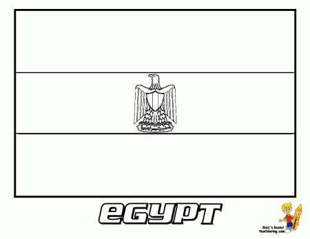 Egypt Flag Coloring Page