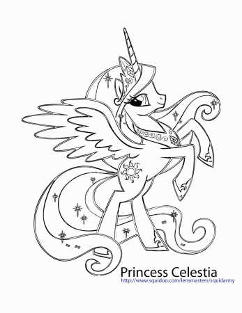 My Little Pony Princess Celestia Coloring Sheets - High Quality ...