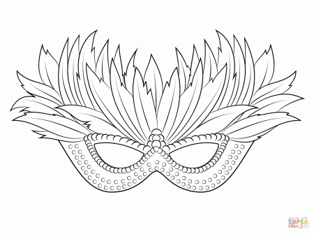 Venetian Mardi Gras Mask coloring page | Free Printable Coloring Pages