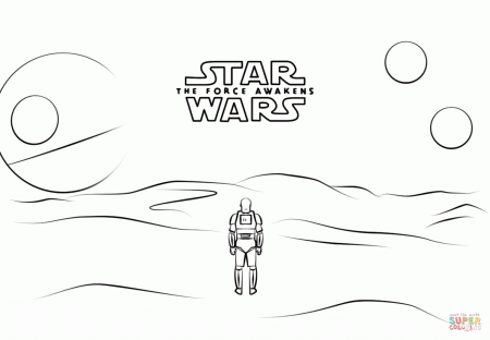 Star Wars 7 Poster with Stormtrooper Finn coloring page | Free ...