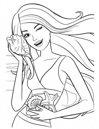 Barbie Color Pages Perfect pdf to print - Coloring pages
