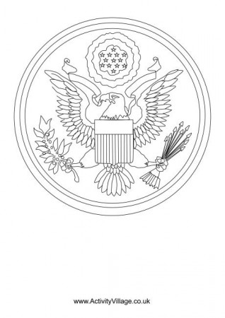Great seal of the US coloring page