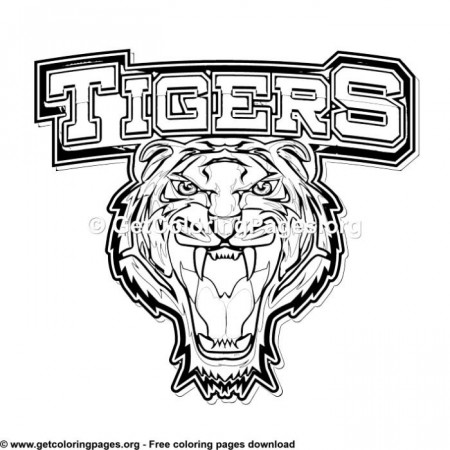 Tiger Logo Coloring Pages | Animal coloring pages, Coloring pages, Color