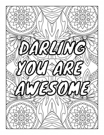 Motivational Coloring Page – Stress Relief | bprintable.com