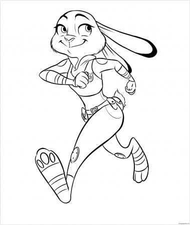 Judy Hopps from Zootopia 1 Coloring Pages - Zootopia Coloring Pages - Coloring  Pages For Kids And Adults