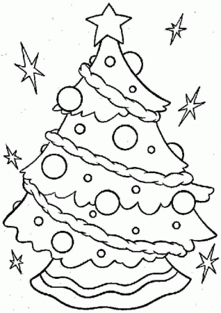 Christmas Tree With Presents Coloring Sheets | Coloring Online