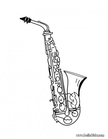 Saxophone coloring pages - Hellokids.com
