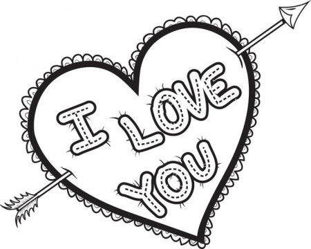 Hearts And Love Coloring Pages