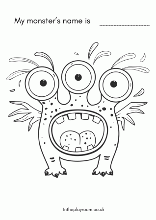 Free Printable Monster Coloring Pages and Activities for Kids - In The  Playroom
