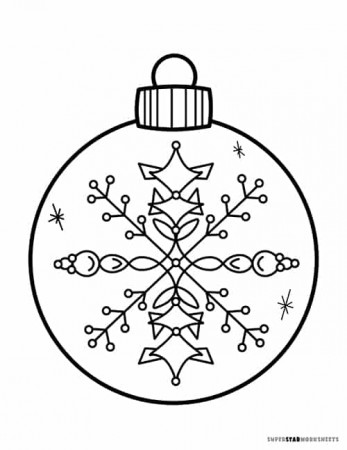Christmas Ornament Coloring Page - Superstar Worksheets