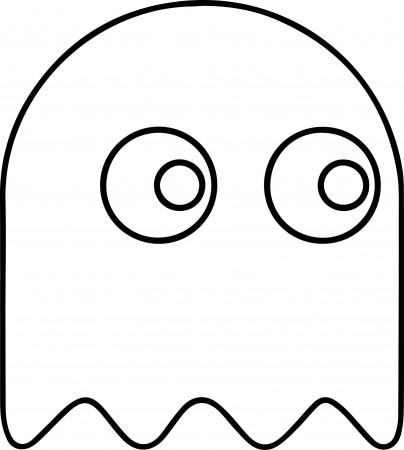 Ghost In Pacman Coloring Page - Free Printable Coloring Pages for Kids