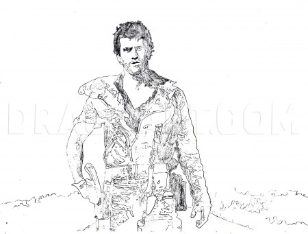 How to Draw Mad Max, Mad Max, Coloring Page, Trace Drawing