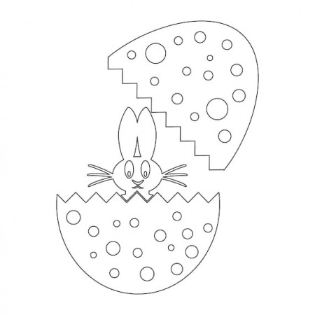 Easter Egg and Bunny Coloring Page Easter Bunny Colouring in - Etsy