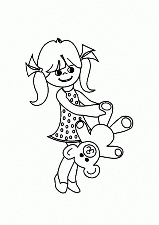 Cute Little Girl Coloring Page 24227, - Bestofcoloring.com