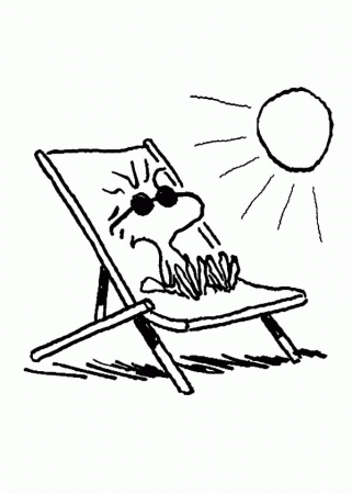 Snoopy Friend Woodstock Sunbathing Coloring Pages | Best Place to ...