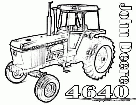 Deer Tractors Colouring Pages Page John Deere Tractor Coloring ...