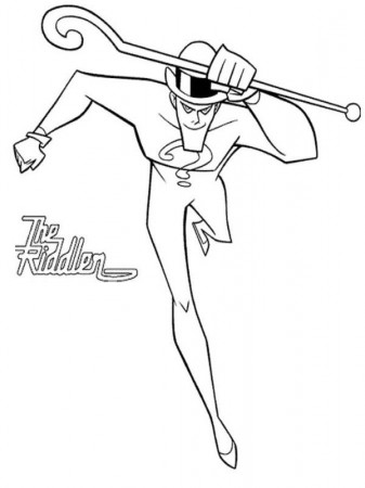 The Riddler Batman Enemy Coloring Pages - Action Coloring Pages ...