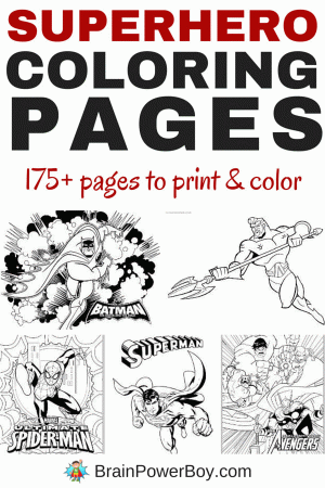 Over 175 Free Printable Superhero Coloring Pages