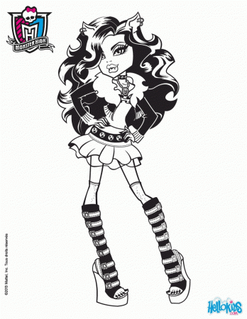 MONSTER HIGH coloring pages - Clawdeen Wolf