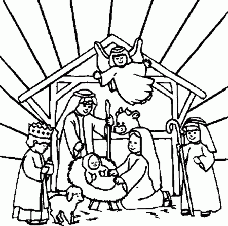 Nativity of Jesus Coloring Book, Nativity of Jesus Coloring Pages 