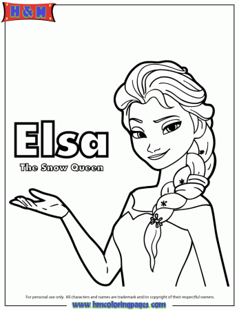 Elsa Is Annas Older Sister Coloring Page | H & M Coloring Pages