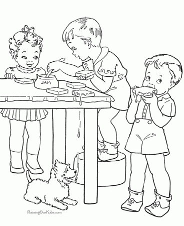 Free printable food coloring pages 012