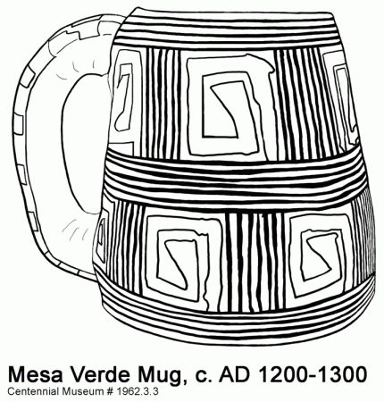 Mesa Verde Mug Coloring Page