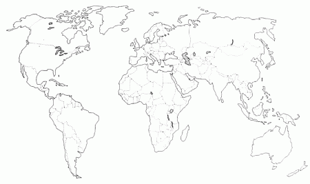 complete african world map coloring page. world map of all ...