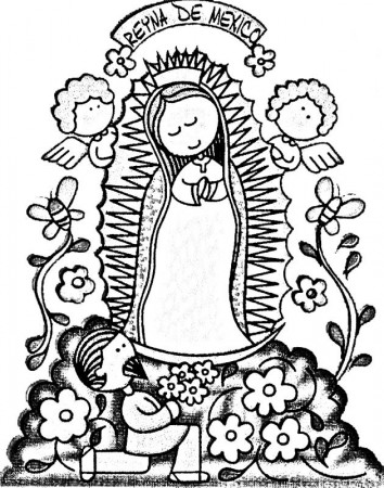 La Virgen De Guadalupe Coloring Pages Virgen De Guadalupe Coloring ...