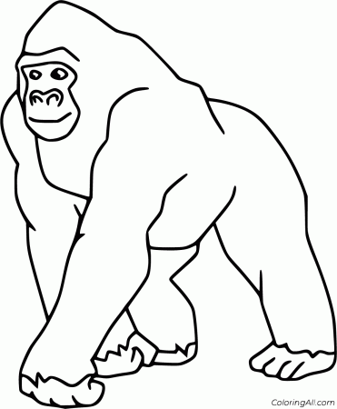 Gorilla Coloring Pages - ColoringAll