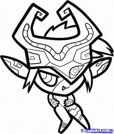 How to Draw Chibi Midna, Midna, Step by Step, Chibis, Draw Chibi ...