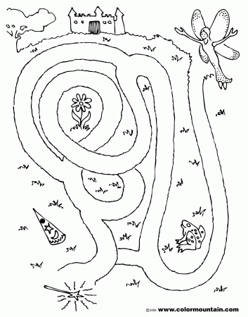 Fairy Maze Activity Coloring Page - Create A Printout Or Activity