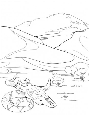 Death Valley National Park Coloring Page - Free Printable Coloring Pages  for Kids