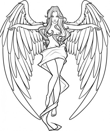 Anime Angel Coloring Pages | ColoringMe.com