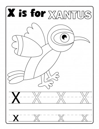 Premium Vector | Alphabetical animal coloring and letter tracing coloring  pages print ready vector
