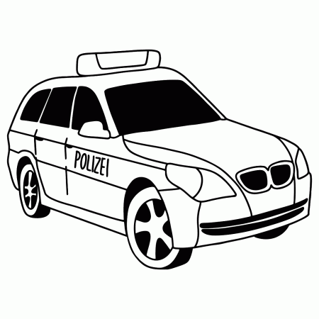 Police Car in Germany coloring page - Online or Printable for Free!