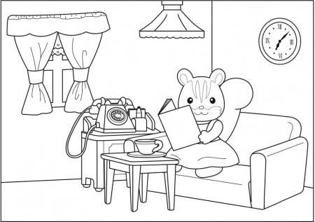 Lovely Sylvanian Families Coloring Page - Free Printable Coloring Pages for  Kids