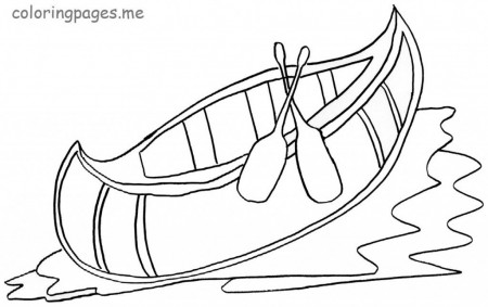 Canoe Coloring Pages for Kids | Coloring pages, Coloring pages for kids,  Children sketch