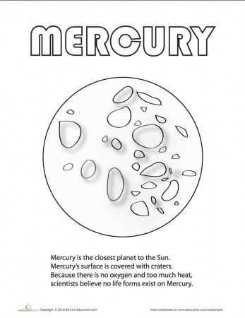 Mercury coloring page | Planet coloring pages, Planets, Earth and space  science