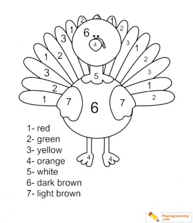 Coloring By Numbers 1 To 10 Turkey 01 | Free Coloring By Numbers To Turkey