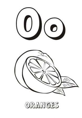 Alphabet Letter O For Orange Coloring Page : Best Place to Color | Coloring  pages, Lettering alphabet, Apple coloring pages