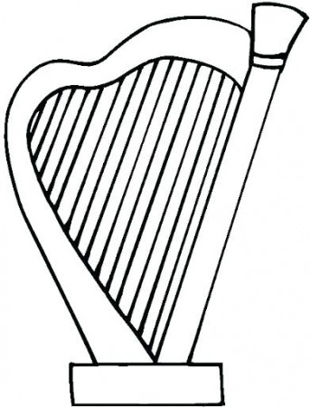 Harp Coloring Page at GetDrawings | Free download