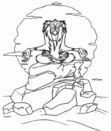 Rafiki Coloring Page Lion King – coloring.rocks!