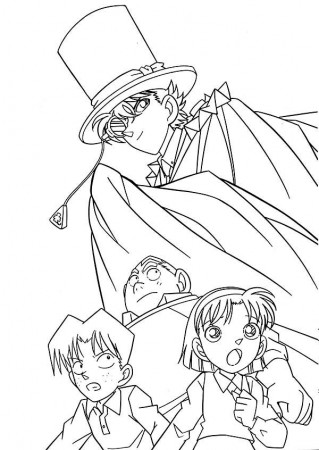 The Adventure Of Detective Conan Coloring Page : Coloring Sun
