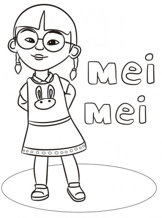 Mei Mei Upin Ipin Coloring Pages | Warna, Gambar, Anak